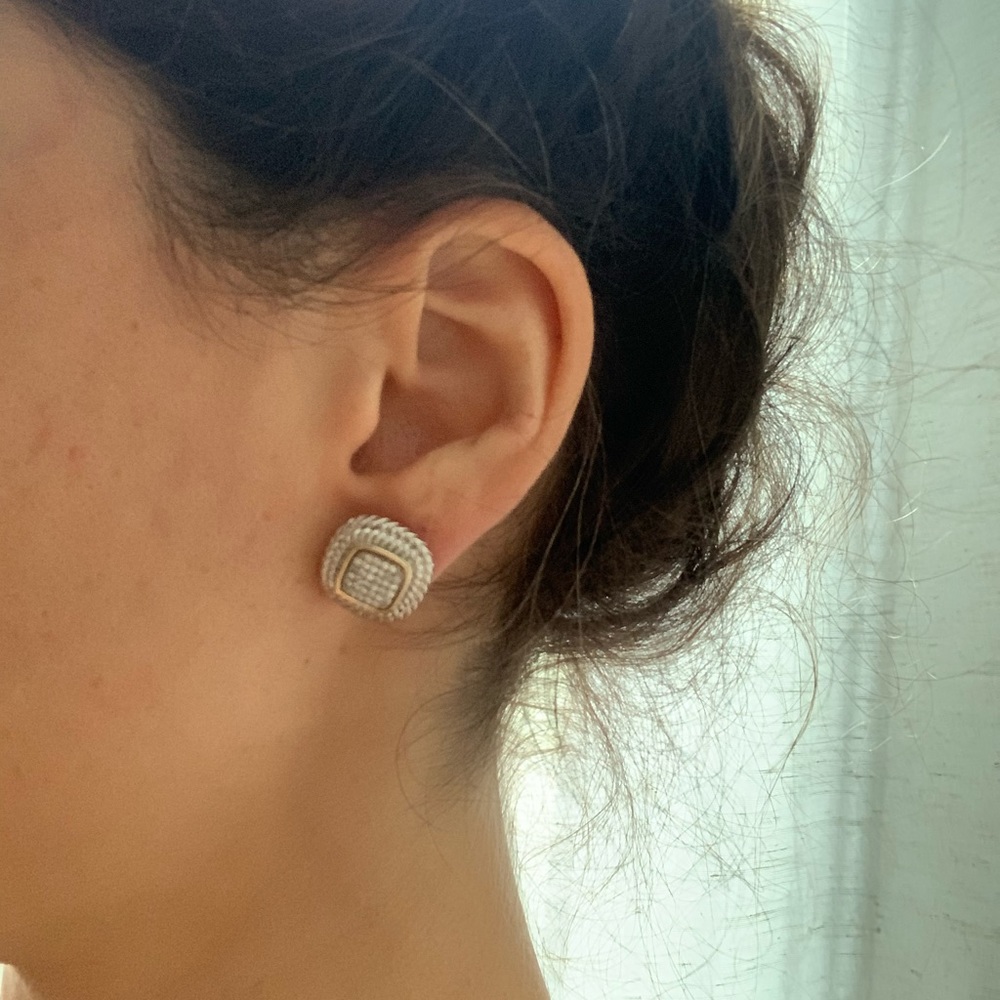 Crystal Post Earrings - Picture 4 of 4